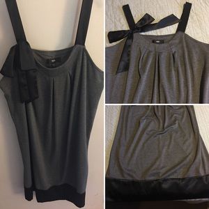 Mossimo gray dress with black satin detail 16w/18w